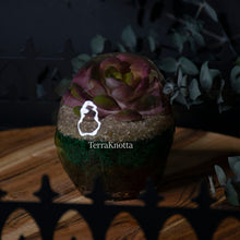 Load image into Gallery viewer, Purple Green Succulent Terrarium Skull