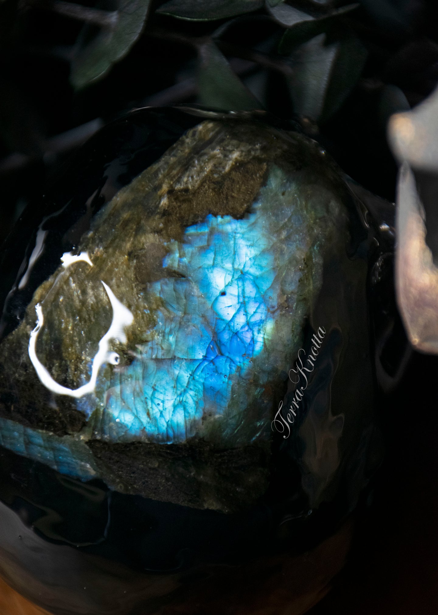 Labradorite Slab Skull