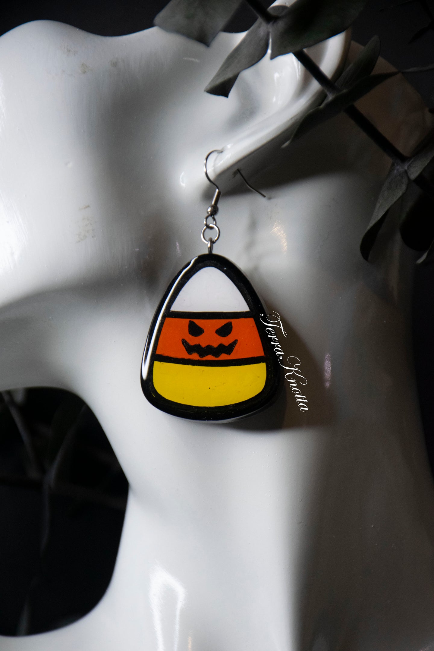 Spooky Candy Corn Earrings