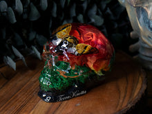 Load image into Gallery viewer, Red Rose Cicada Moss Skull
