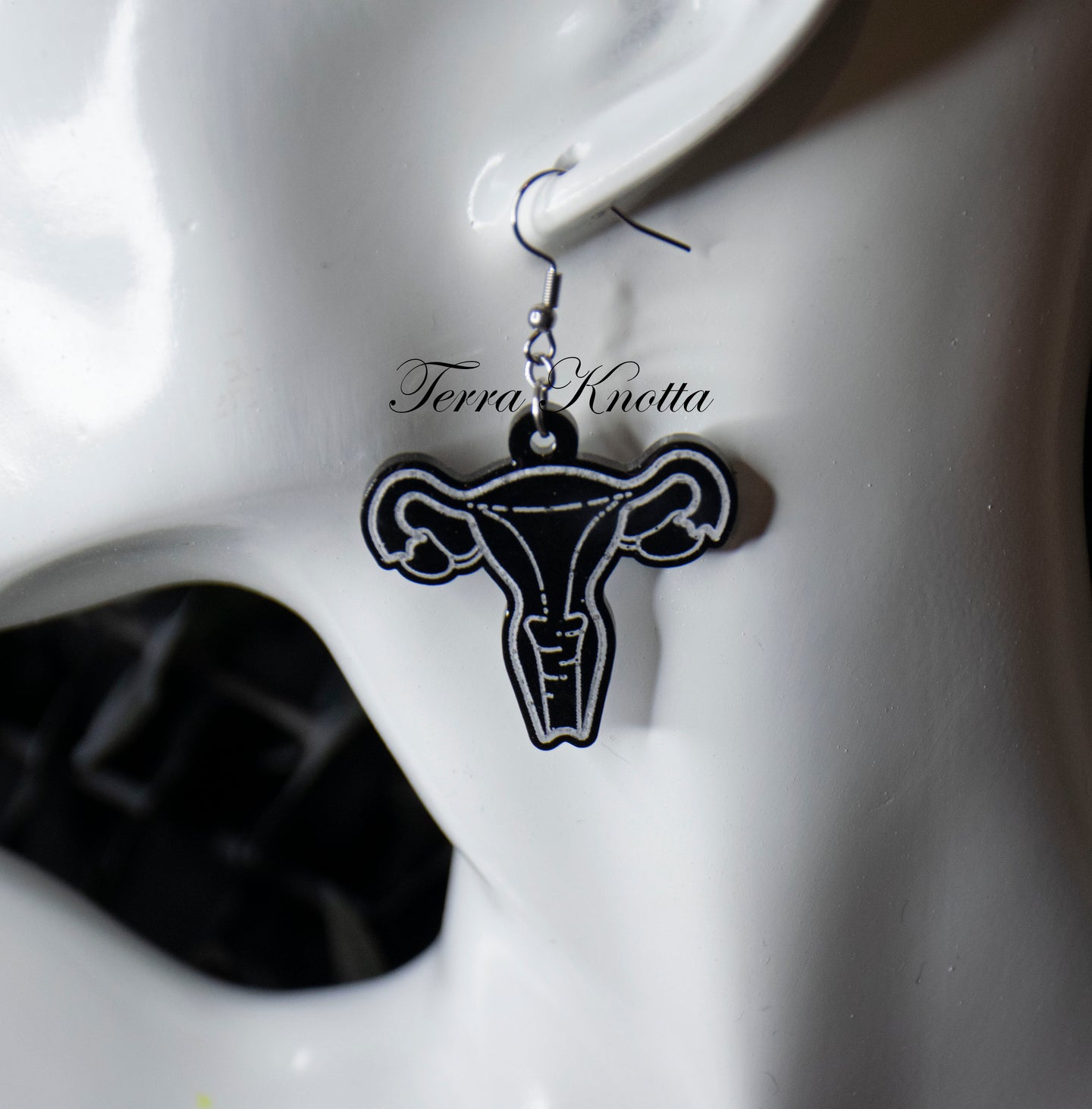 Black Uterus Earrings