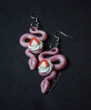 Load image into Gallery viewer, Strawberry Snake Earrings
