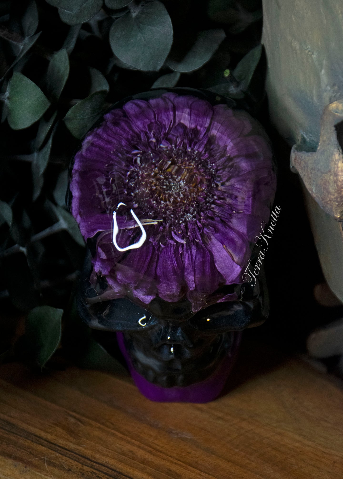 Purple Daisy Skull