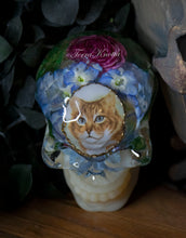 Load image into Gallery viewer, Ginger Cat Cameo Skull
