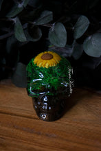 Load image into Gallery viewer, Mini Sunflower Moss Skull
