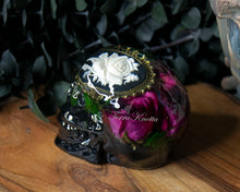 Load image into Gallery viewer, Magenta Rose Cameo Skull
