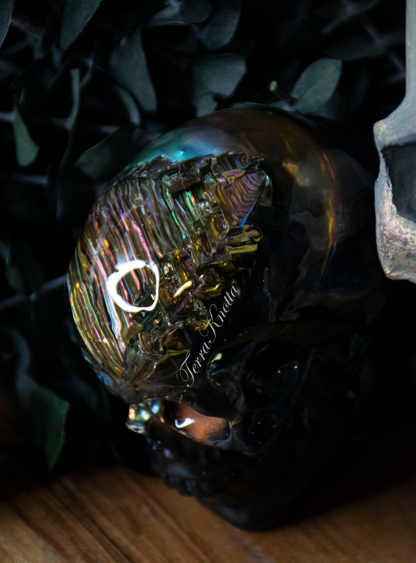 Rainbow Bismuth Skull