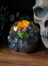 Load image into Gallery viewer, Mixed Floral Gray Base Skull
