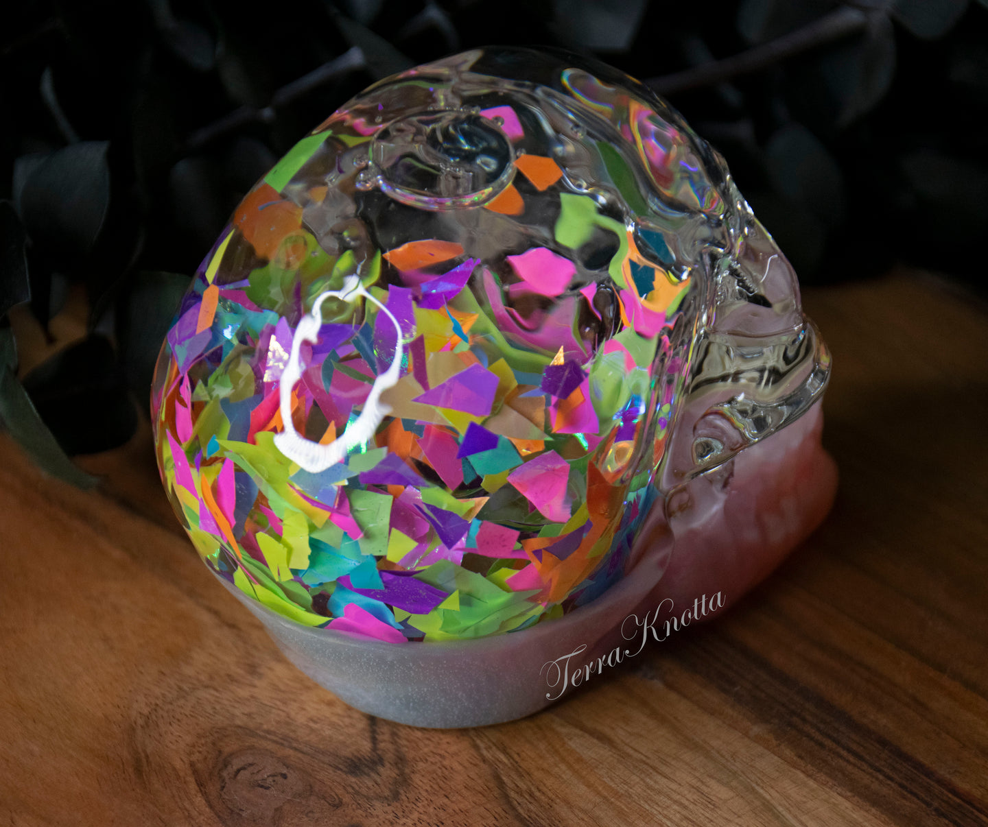 Pastel Rainbow Confetti Shaker Skull