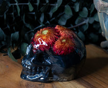 Load image into Gallery viewer, Red Strawflower Skull
