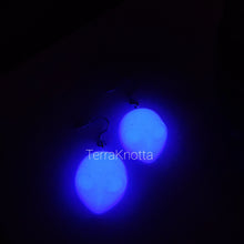 Load image into Gallery viewer, Purple Glow in the Dark Alien Earrings
