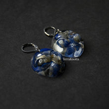 Load image into Gallery viewer, Sodalite Resin Alien Dangle Earrings
