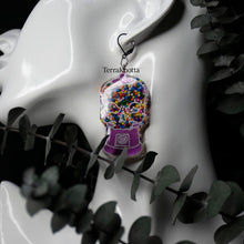 Load image into Gallery viewer, Rainbow Sprinkles Skull Gumball Machine Earrings
