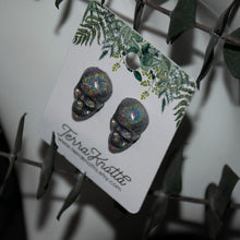 Load image into Gallery viewer, Holographic Skull Studs
