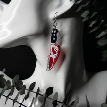 Load image into Gallery viewer, Ghost Mask Killer Knife Earrings
